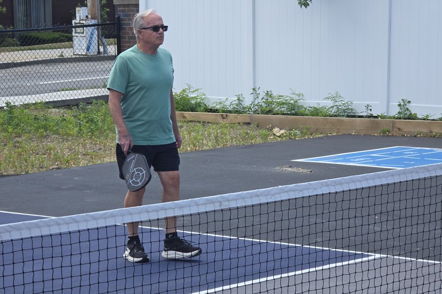 Our outdoor pickleball court